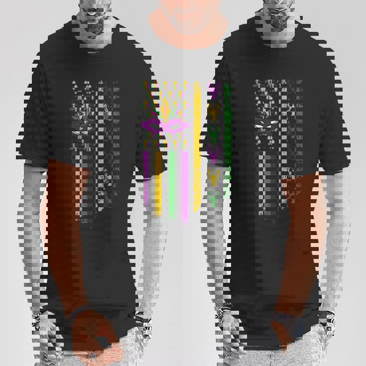 Us Flag Mardi Gras Tシャツ 面白い贈り物