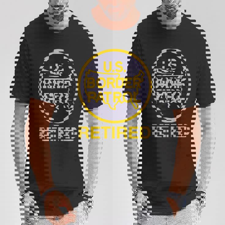 US ボーダー パトロール 退職 面白い アメリカン 愛国心 ユーモア Tシャツ 面白い贈り物