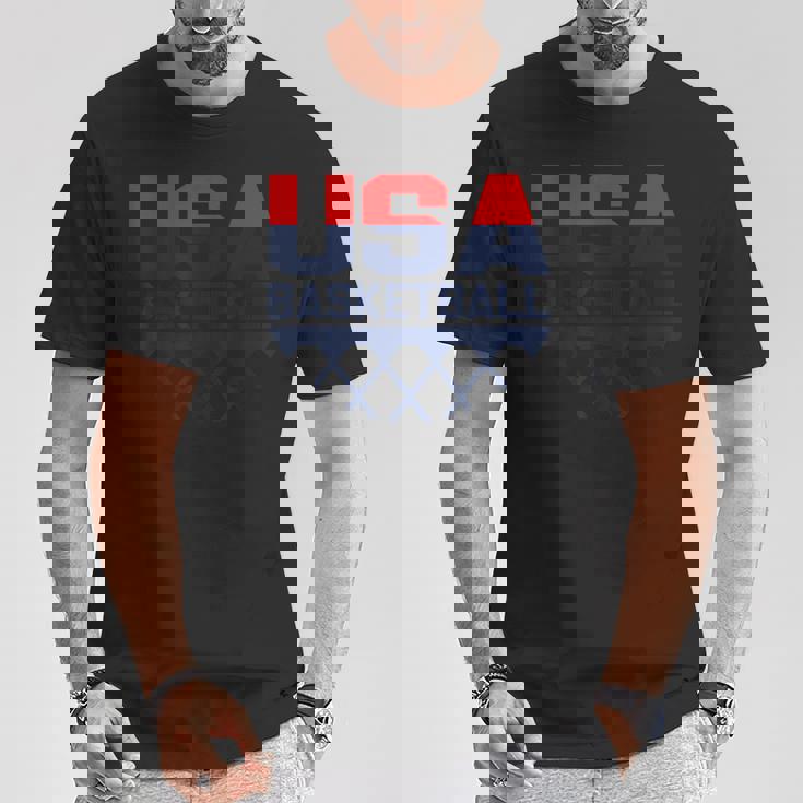 Usaチームスポーツバスケットボール Tシャツ 面白い贈り物