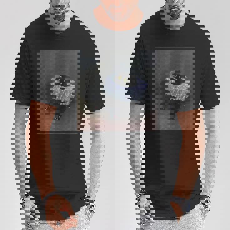 Vanessatockardによる面白い黒猫の絵。 Tシャツ 面白い贈り物