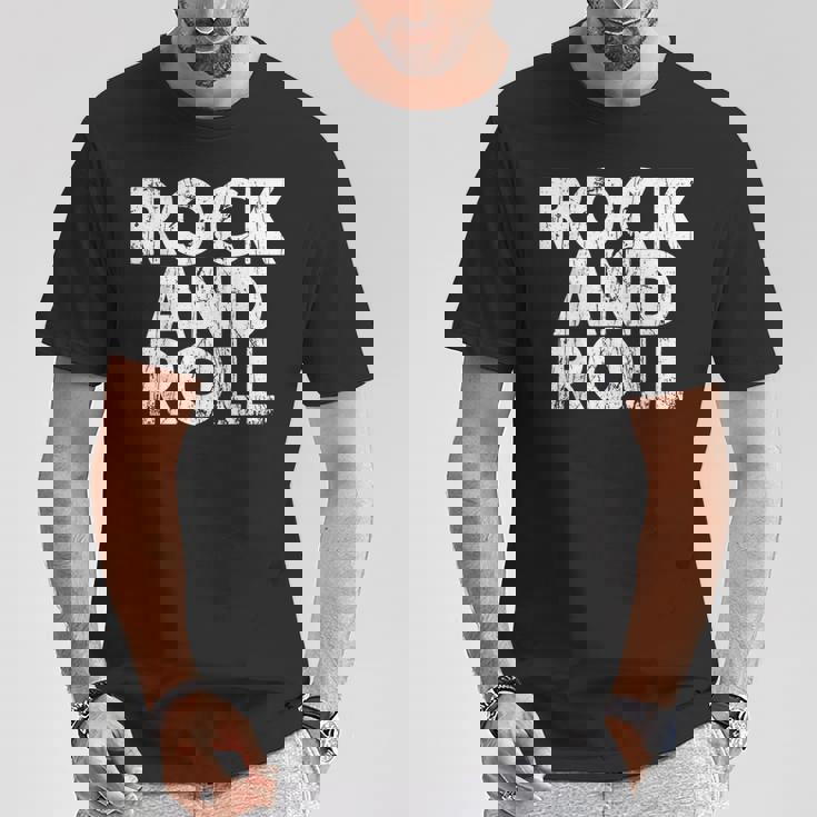 Vintage Grunge Old Rock & Roll Music Rock And Roll Tシャツ 面白い贈り物