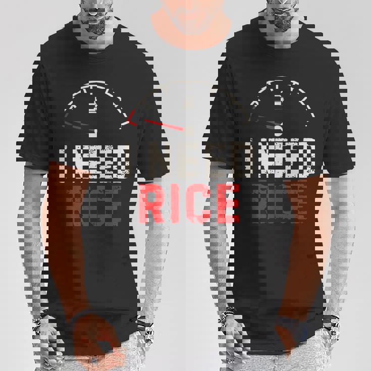 Vintage I Need Rice Lover レトロ 米 食べ物 好き Tシャツ 面白い贈り物