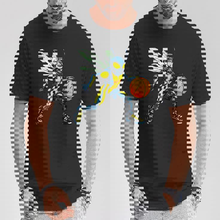 Wasp バスケットボール選手バスケットボール スズメバチ Tシャツ 面白い贈り物