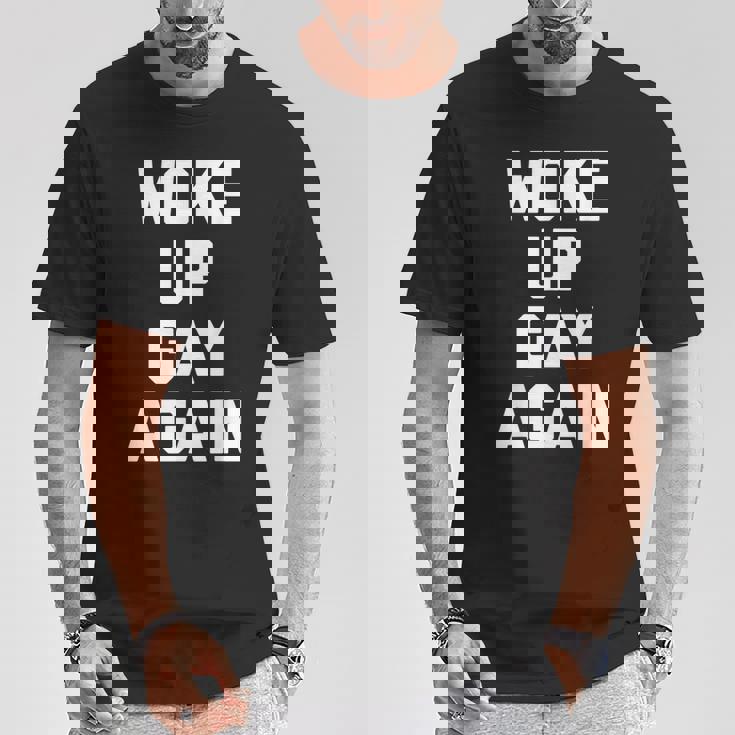 Woke Up Gay Again ayingarcastic Gay Pride Gay Tシャツ 面白い贈り物