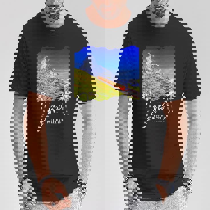 Zermatt お土産 マッターホルン ツェルマット Tシャツ 面白い贈り物