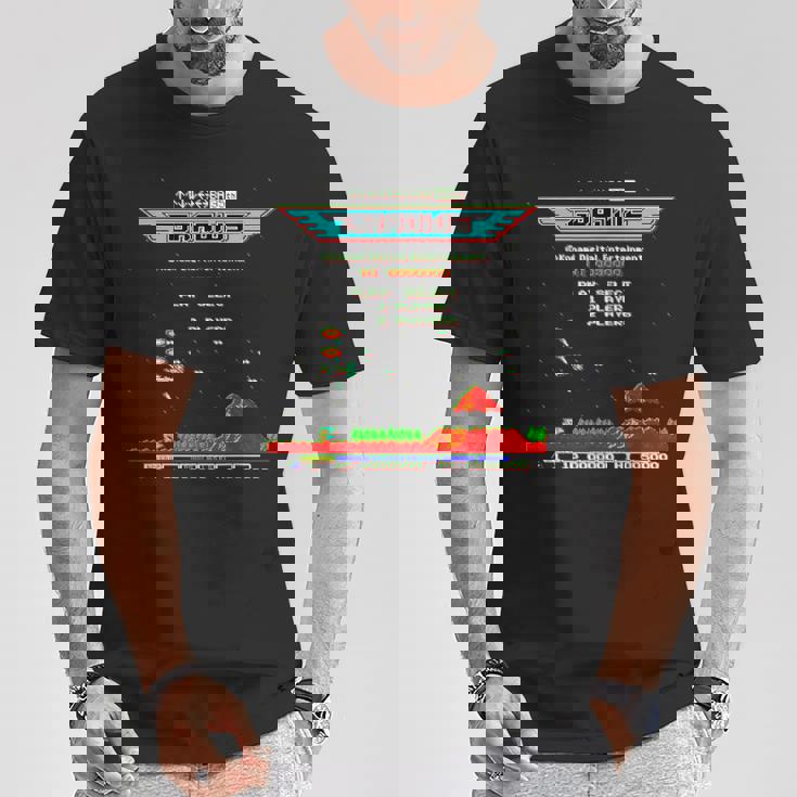 「グラディウス」上上下下左右左右ba スタート Tシャツ 面白い贈り物