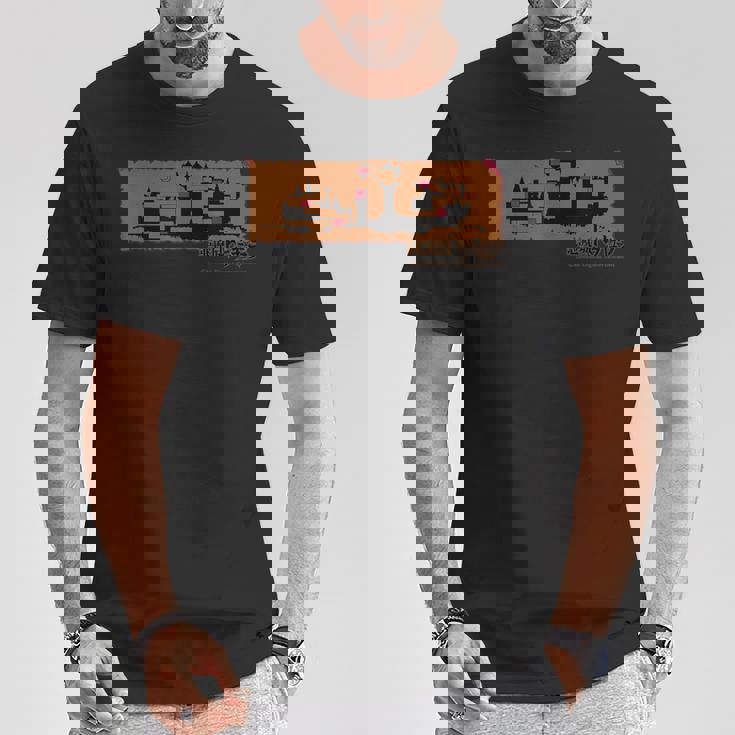 「悪魔城ドラキュラ」ステージマップ Tシャツ 面白い贈り物