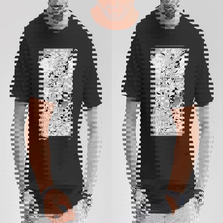 【さくらみこ】『ヤマト神想怪異譚』漫画コマtシャツ（本人セレクト 英語） Tシャツ 面白い贈り物