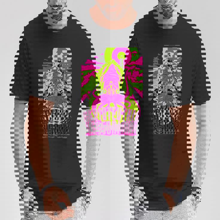 【アオリイカ】 海釣り イカ釣り ユニークイラスト アウトドア 【Sepioteuthis Lessoniana】 Tシャツ 面白い贈り物