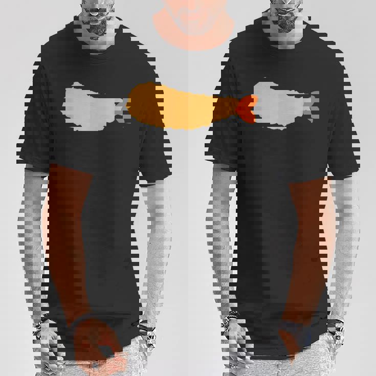 【エビフライ】えびふらい 海老 えび 蝦 エビ おもしろ 面白い シンプル イラスト おしゃれ 可愛い ネタ ウケ狙い Tシャツ 面白い贈り物