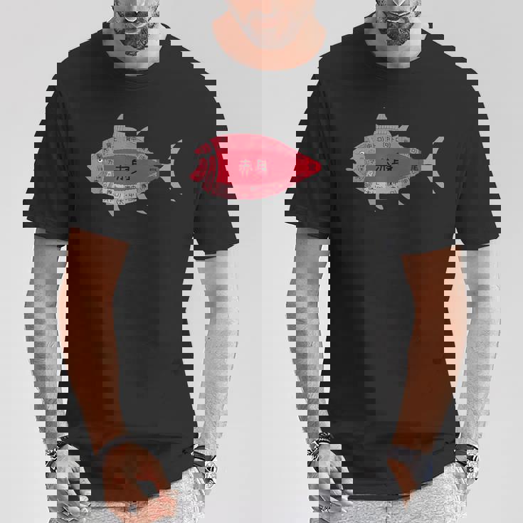 【マグロ部位】肉の部位 鮪 魚 寿司 釣り 水産 漁師 鮨 まぐろ 定食 部位 おもしろ 面白い ネタ ウケ狙い Tシャツ 面白い贈り物