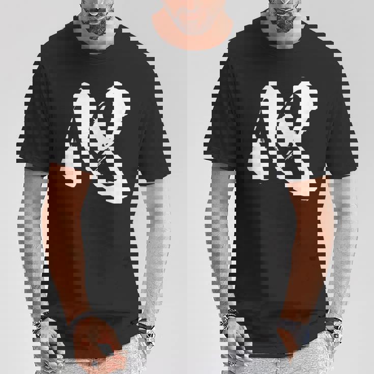 【心】一文字 漢字 日本語 毛筆 書道 筆文字 言葉 和柄 日本 かっこいい お土産 海外 おもしろ 面白い 文字入り Tシャツ 面白い贈り物