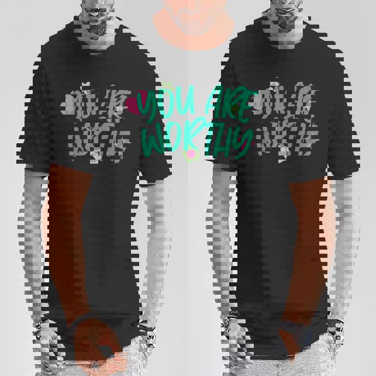 あなたはふさわしい Tシャツ 面白い贈り物