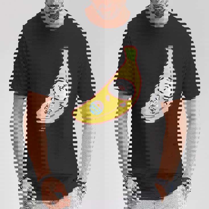 うさまるバナナまる ダークカラー Tシャツ 面白い贈り物