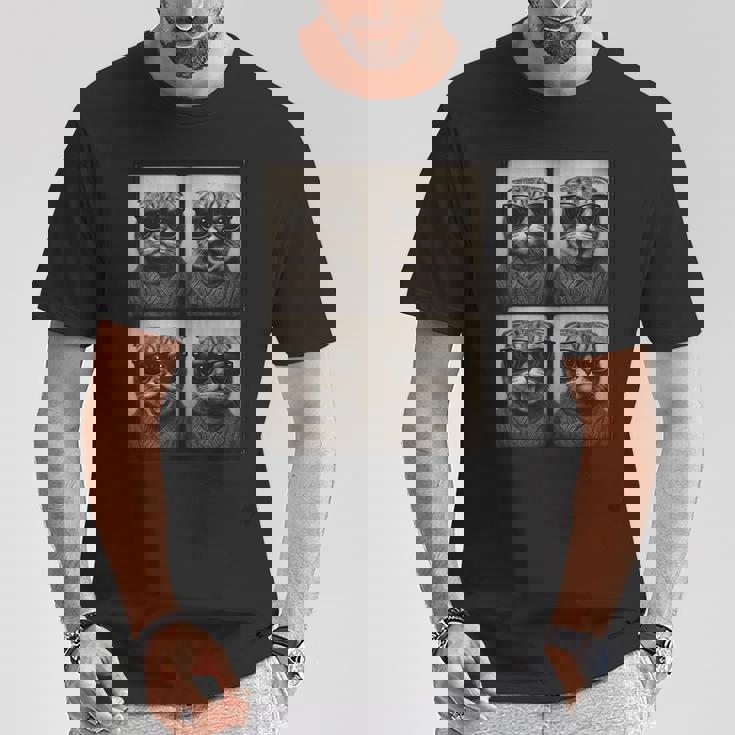 おしゃれメガネのスコティッシュフォールド Tシャツ 面白い贈り物