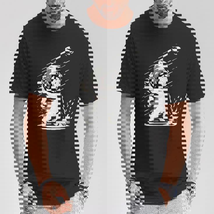 おもしろtシャツ シーズー ゴルフ 犬 子犬 メンズ 犬好きグッズ かわいい おもしろ 服 Tシャツ 面白い贈り物