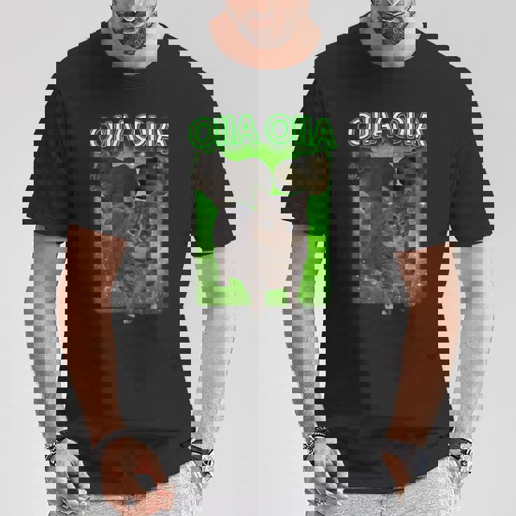 おもしろいいいあ オイア スピニングキャット ミーム おおいいあい 猫 Tシャツ 面白い贈り物