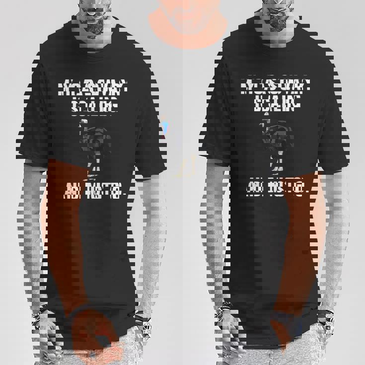 おもしろい俺のヒクイドリが呼んでるし、私は鳥に行かな Tシャツ 面白い贈り物