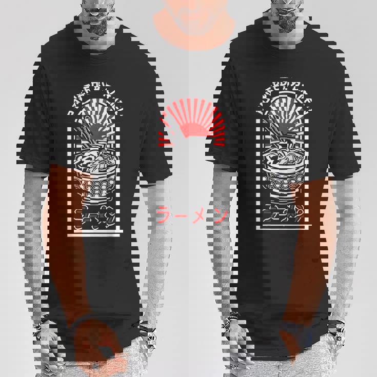 おもしろラーメン 和風丼 箸 Tシャツ 面白い贈り物