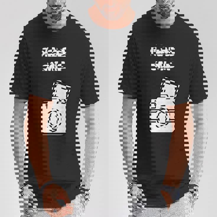 お願い スマイル アート オブ 写真 カメラマン カメラマン Tシャツ 面白い贈り物