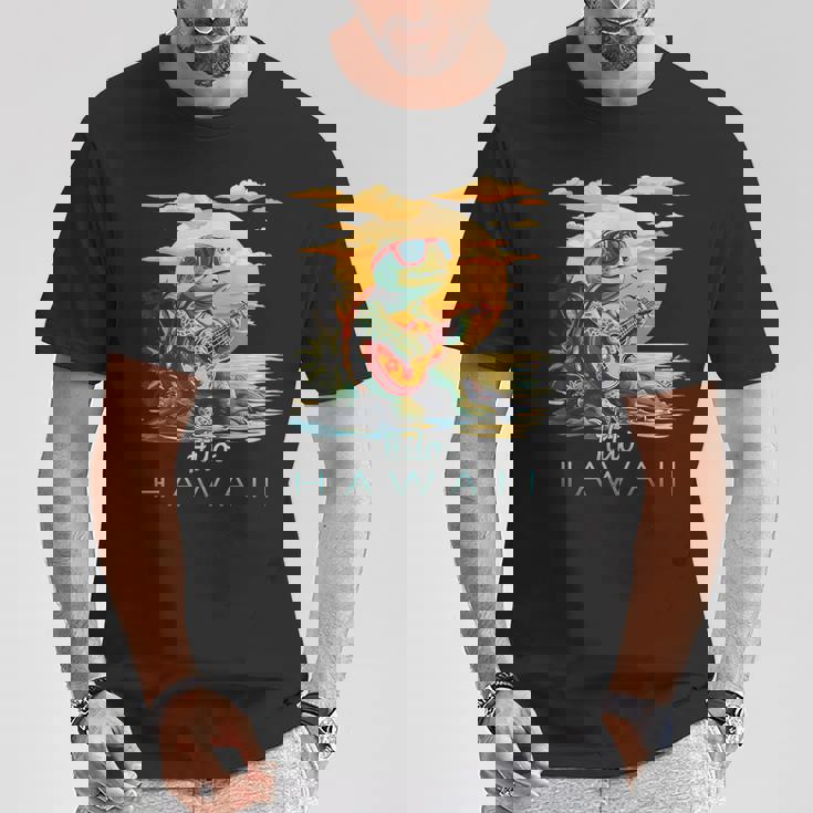 かわいい トロピカル ヒロ ハワイ ウミガメ お土産 Tシャツ 面白い贈り物