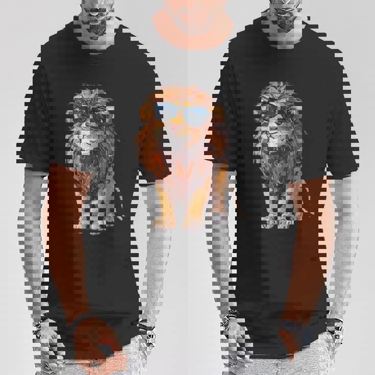 かわいい ライオン キッズ レディース メンズ Tシャツ 面白い贈り物