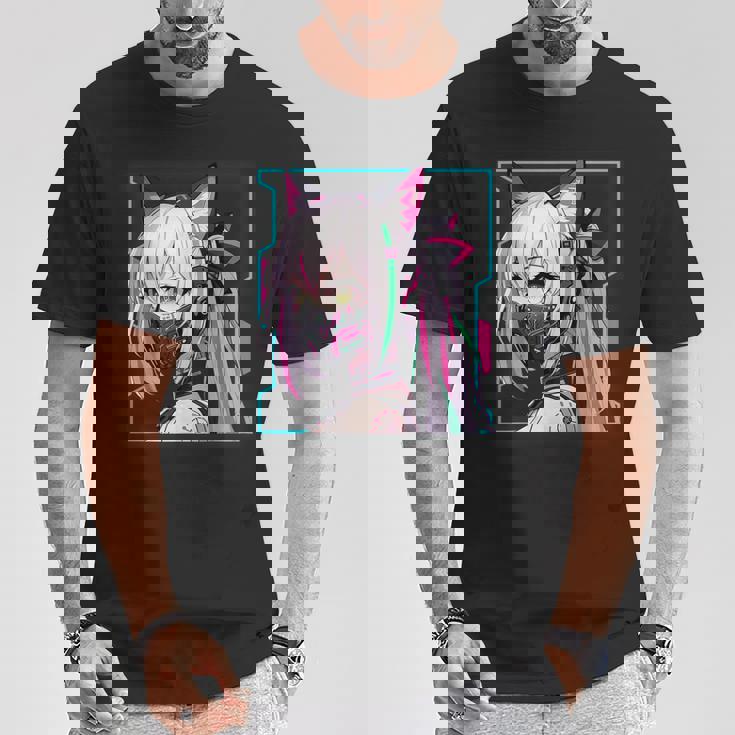 かわいい 日本の漫画 アニメ 美学 サイバーパンク テックウェア Tシャツ 面白い贈り物