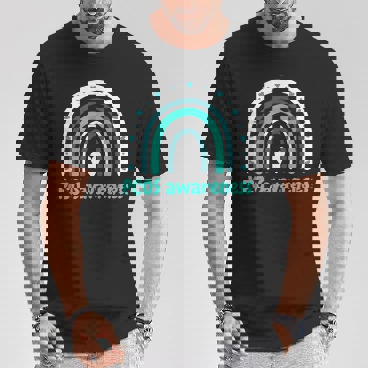 かわいいpcos啓発ボヘミアンレインボーpcosサポート。 Tシャツ 面白い贈り物
