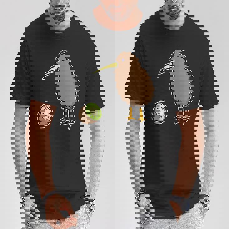 かわいいキウイの鳥と果物 ニュージーランド Tシャツ 面白い贈り物