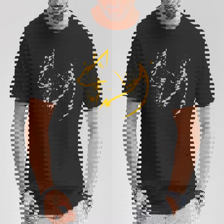 かわいいキツネ ミニマルフォックスピリット動物イラスト Tシャツ 面白い贈り物