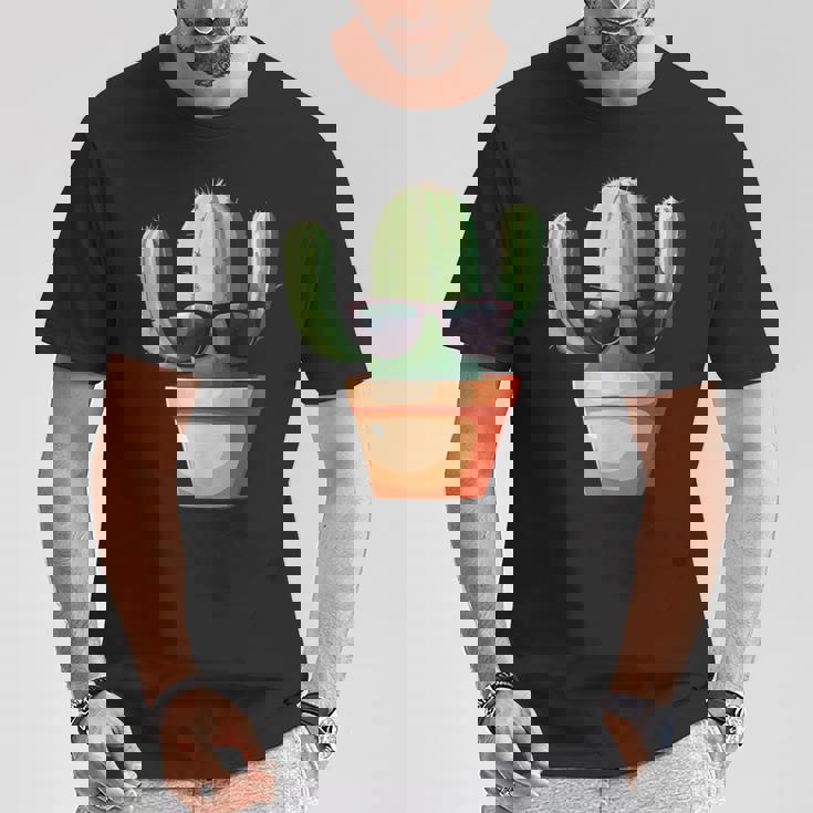 かわいいサボテン 鉢植え サボテン Tシャツ 面白い贈り物