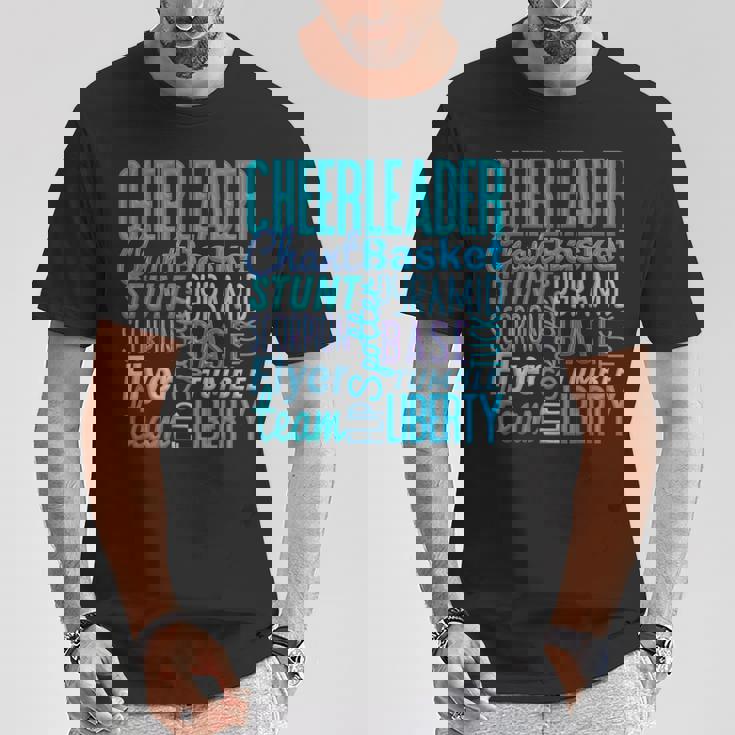 かわいいチアリーダーギフト ブルーチアムーブ チアリーディングコーチ Tシャツ 面白い贈り物