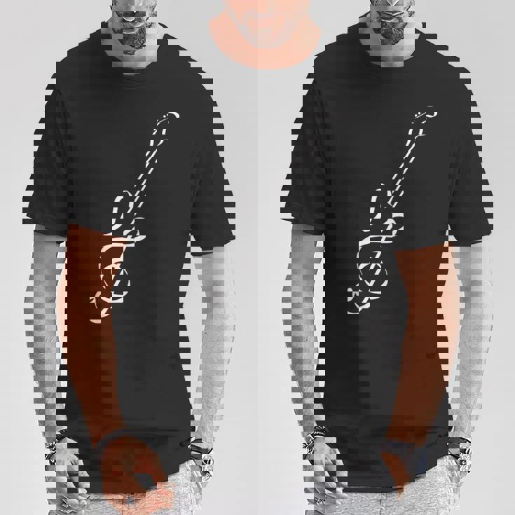 かわいいノートギターの形 Tシャツ 面白い贈り物