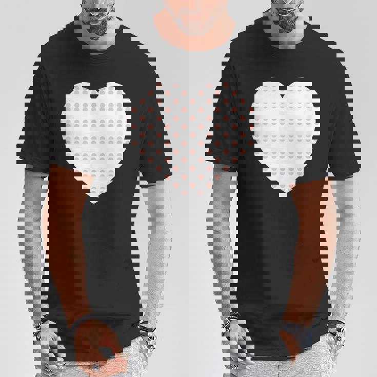 かわいいピーチピンクの水玉模様ミニマリストグラフィック。 Tシャツ 面白い贈り物