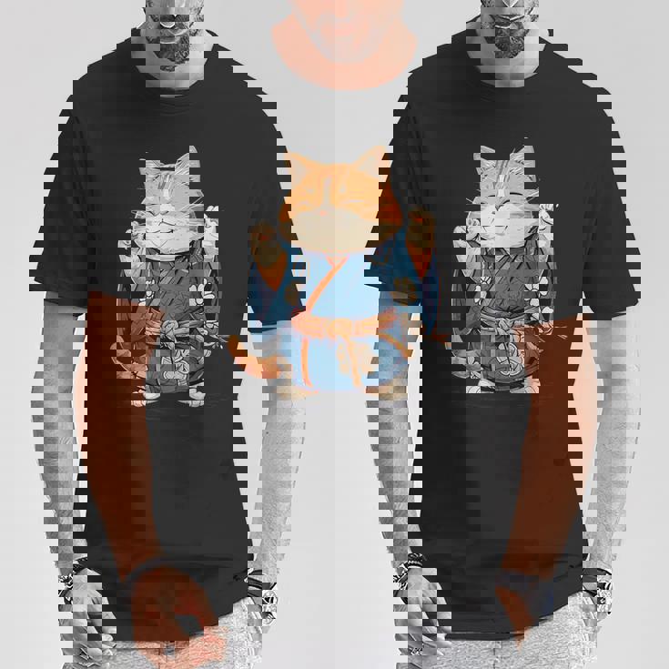 かわいいマワシ相撲帯猫ちゃんの力士 Tシャツ 面白い贈り物