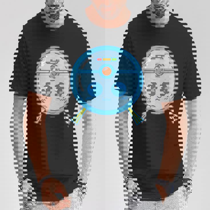 かわいいロボット掃除機掃除カワイイキッズ Tシャツ 面白い贈り物