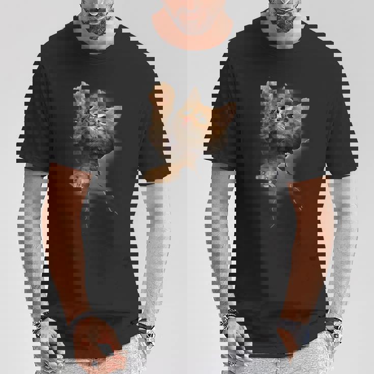 かわいい猫風 Tシャツ 面白い贈り物