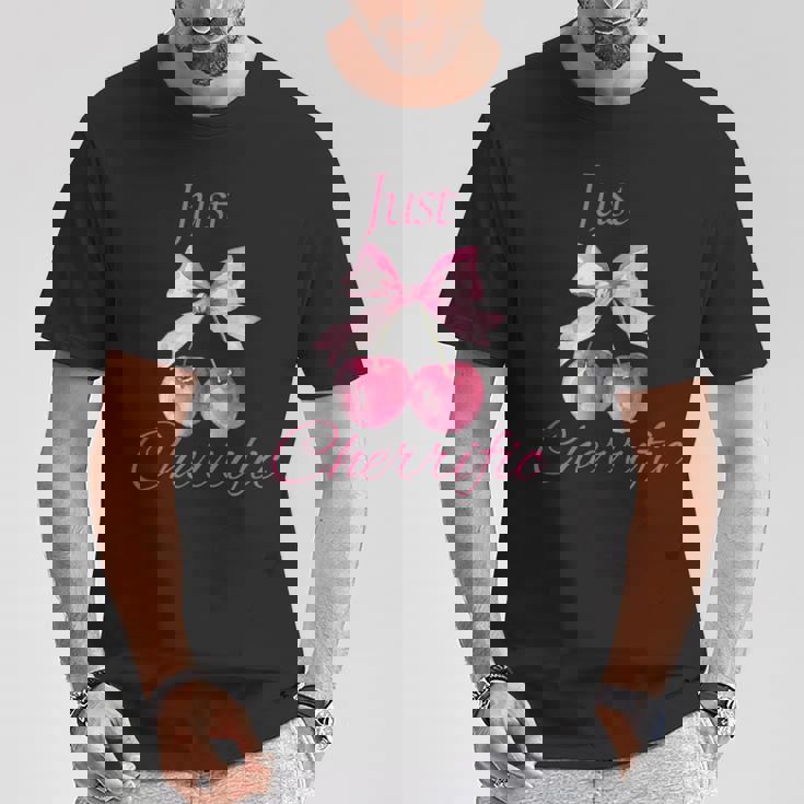 さくらんぼ かわいいチェリーピンクチェリー Tシャツ 面白い贈り物