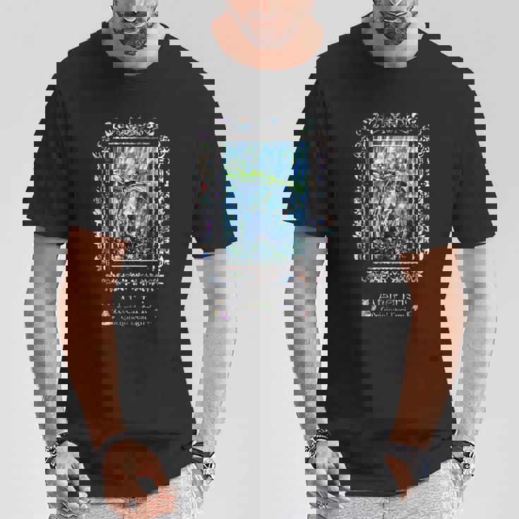 じっと雨宿り 猫 雨 Tシャツ 面白い贈り物