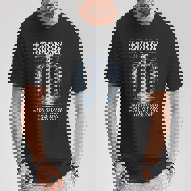 すべての写真が物語を語る放射線科医 Tシャツ 面白い贈り物