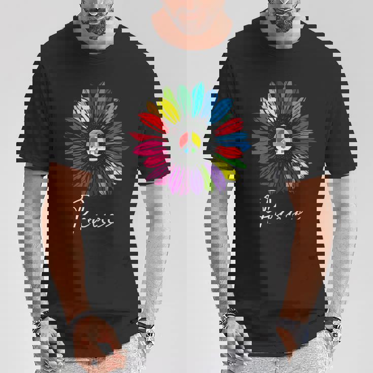 すべての愛する人々に平和 陽気なデザイン Tシャツ 面白い贈り物