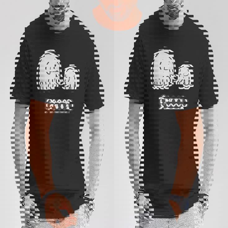 ぞうさん 親子【Paoon】象 赤ちゃん 家族 ファミリー【どうぶつフレンズ】かわいい 動物 キャラクター イラスト Tシャツ 面白い贈り物