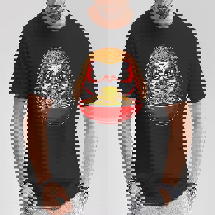 だるま人形 日本 ラーメン 和麺 Tシャツ 面白い贈り物