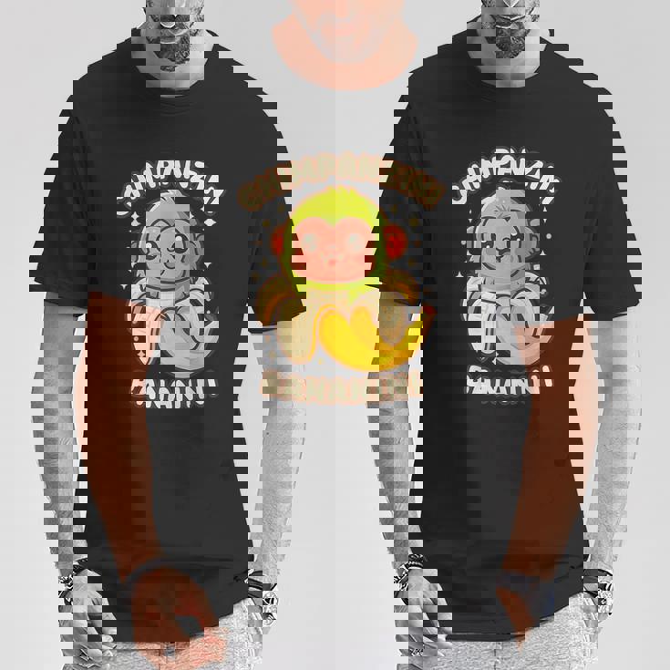 ちびカワイイチンパンジーニバナニーニ イタリアブレインロットミーム Tシャツ 面白い贈り物