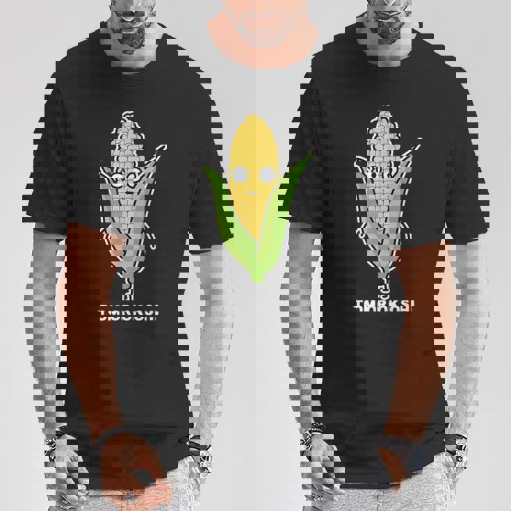 とうもろこし 顔 イラスト かわいい おもしろ 面白い 簡単 シンプル ゆるい 野菜 Tシャツ 面白い贈り物