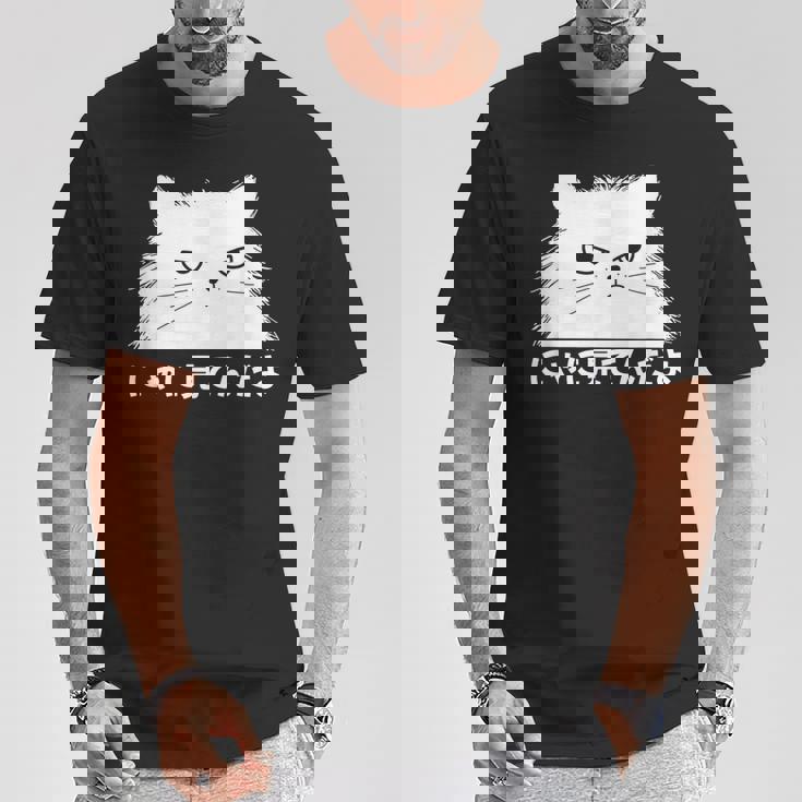 にゃに見てんだよ おもしろ 猫好き 猫飼い 猫 ネコ ねこ 猫 くろねこ好き 面白い サプライズ Tシャツ 面白い贈り物