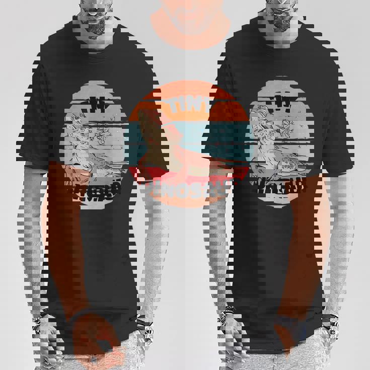 ひげを生やしたドラゴン爬虫類の小さな恐竜のかわいいスケールタンポポ Tシャツ 面白い贈り物