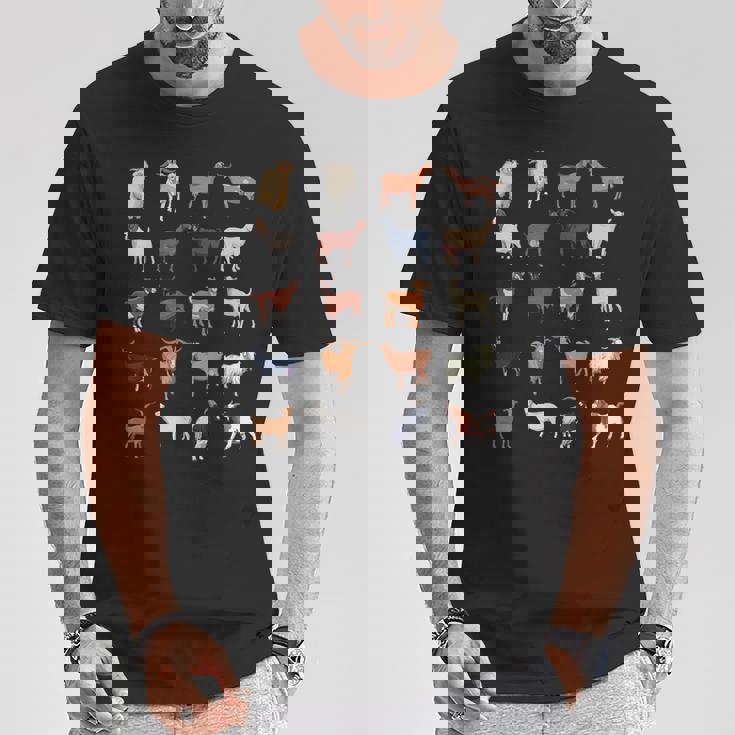 ふれあい動物園 たくさんのヤギ Tシャツ 面白い贈り物