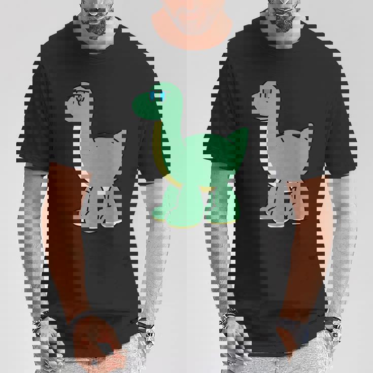 ゆるい恐竜のキャラクターイラスト_ブラキオサウルス Tシャツ 面白い贈り物