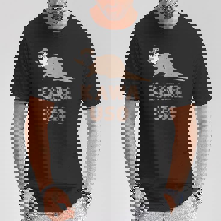 ゆるカワウソさん Otters オッターズ はろー”【No27】コツメカワウソ グッズ かわいい イラスト Tシャツ 面白い贈り物